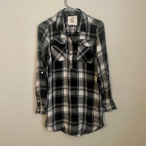 SO plaid shirt dress